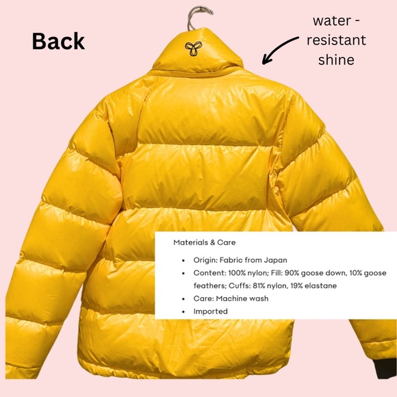 Glossy TNA Yellow Super Puff with Hood (Like-New) - Picture 4 of 8